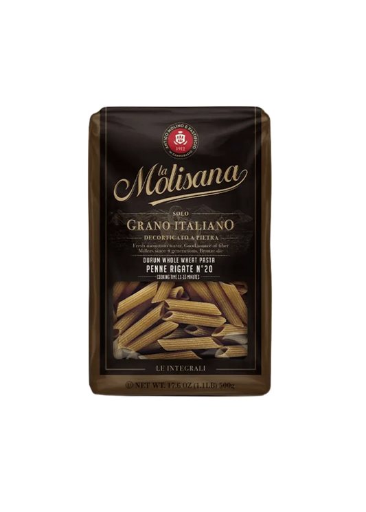 La Molisana Whole Wheat Penne 100% Italian Grain Pasta (12 bags)