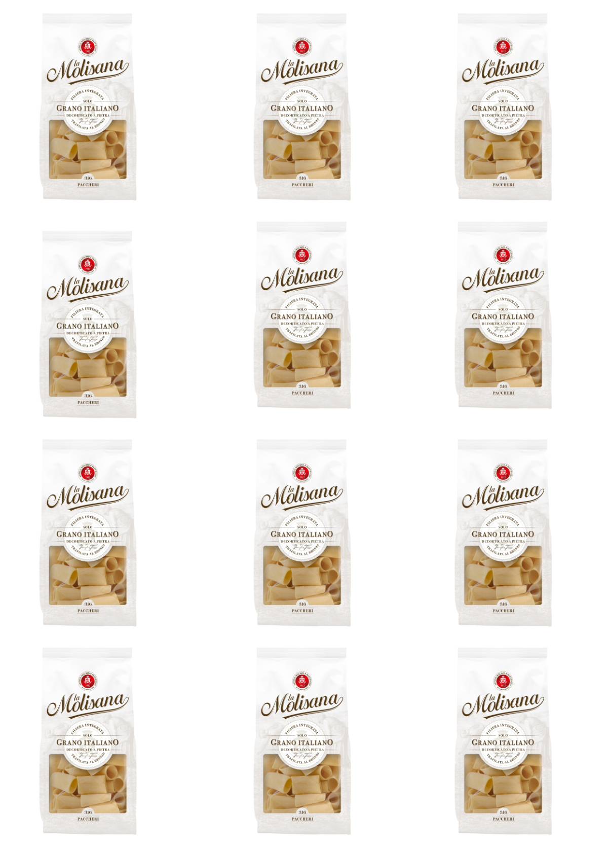 La Molisana Paccheri 100% Italian Grain Pasta (12 bags)