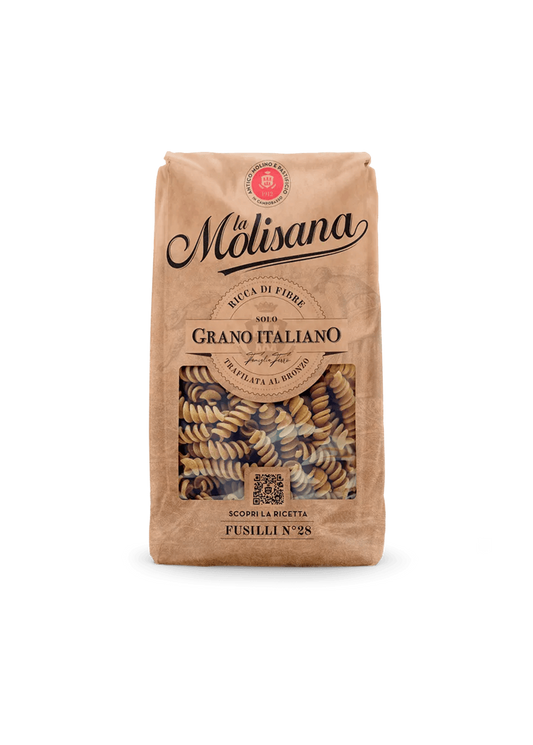 La Molisana Whole Wheat Fusilli 100% Italian Grain Pasta (12 bags)