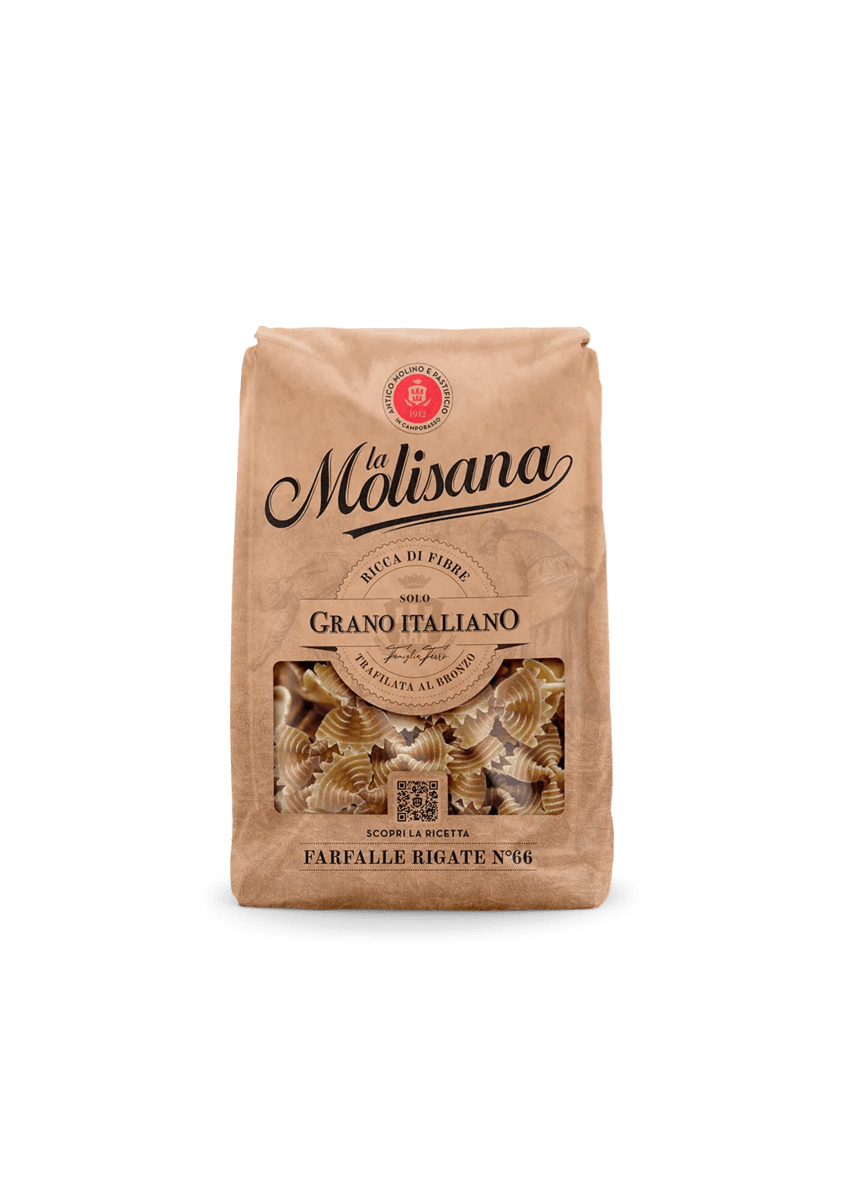 La Molisana Whole Wheat Farfalle 100% Italian Grain Pasta (12 bags)