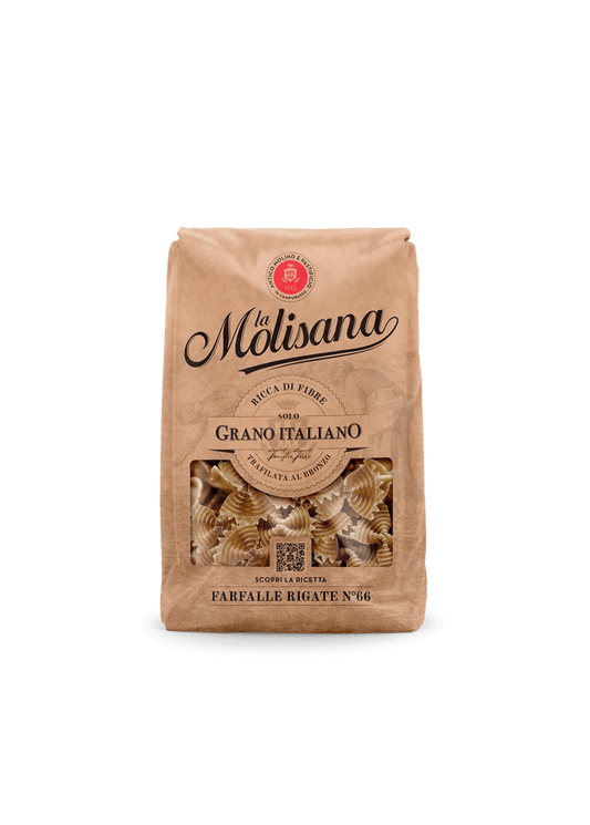La Molisana Whole Wheat Farfalle 100% Italian Grain Pasta (12 bags)