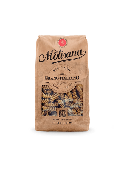 La Molisana Whole Wheat Fusilli 100% Italian Grain Pasta (12 bags)