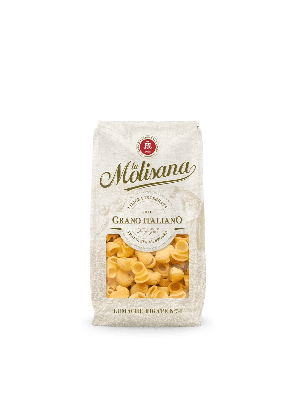 La Molisana Lumache Rigate 100% Italian Grain Pasta (24 bags)